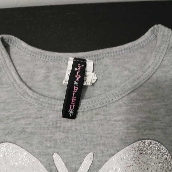 🛍 Girls' Lily Bleu Dress, Size 7, Gray & Pink - Picture 4 of 5